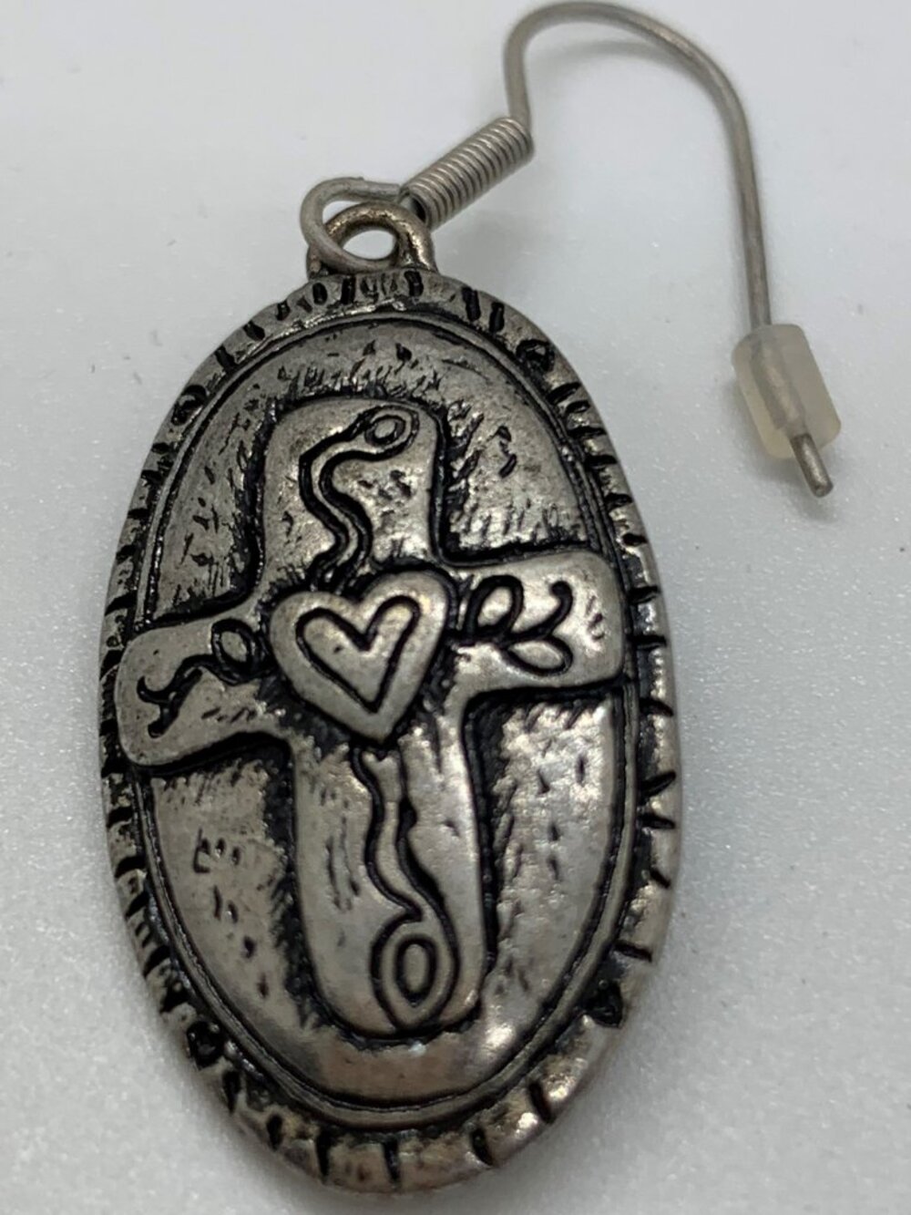 Wanted by Free Spirit Cross Oval Pendant Earring Set Lead & Nickel Free Fashion - Picture 6 of 6